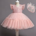 thumbnail image 1 of LOVZFMLL Robe Mignonne à Manches Courtes pour Enfants en Bas Âge, 1 of 5