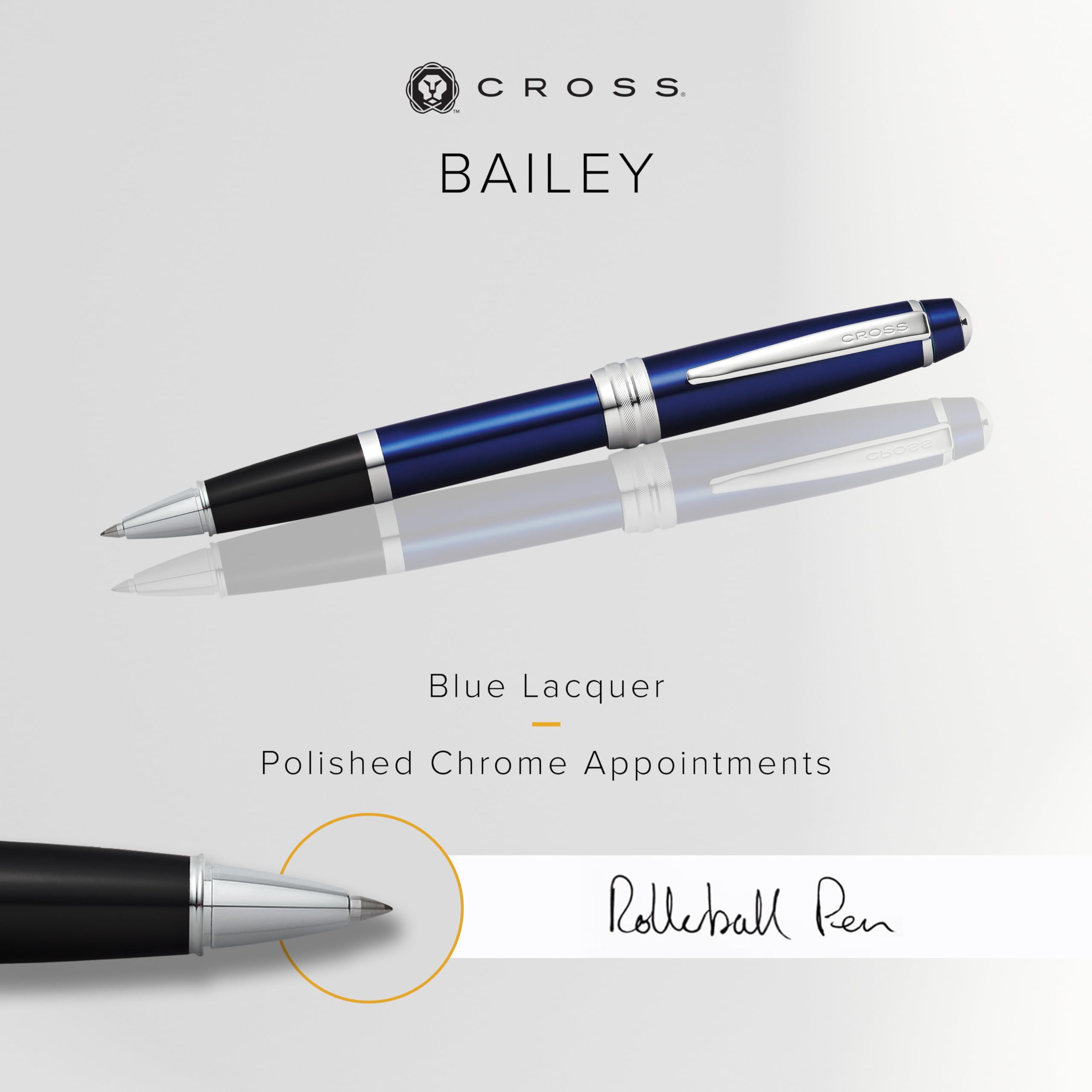 Cross Bailey Lacquer Rollerball Pen Blue - Writing Tools