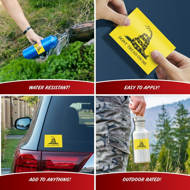 Don't Tread On Me Vinyl Sticker Decal - 5 Inch, Waterproof & UV Protected For Car, Laptop, Tumbler, Window