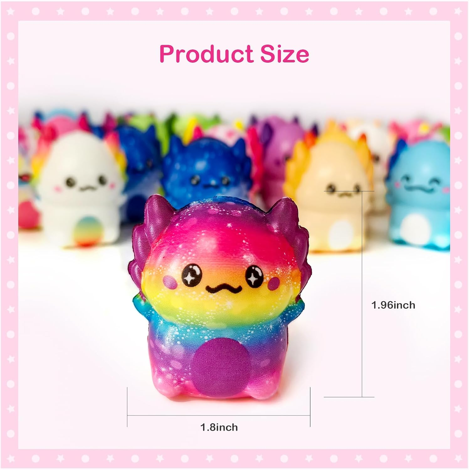 Axolotl Squishy Toys – Soft Slow Rising Stress Relief Sensory Fidget Toys for Party Favors – Classroom Rewards, Birthday Party Favors, Treasure Box Prizes, Novelty Gifts (12PC)
