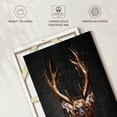 thumbnail image 6 of Elephant Stock Grunge Deer On Black Wall Art - Vertical Canvas Wall Art - Living Room Wall Decor - Animal Canvas - Brown And Gray Decor - 8" x 12", 6 of 8