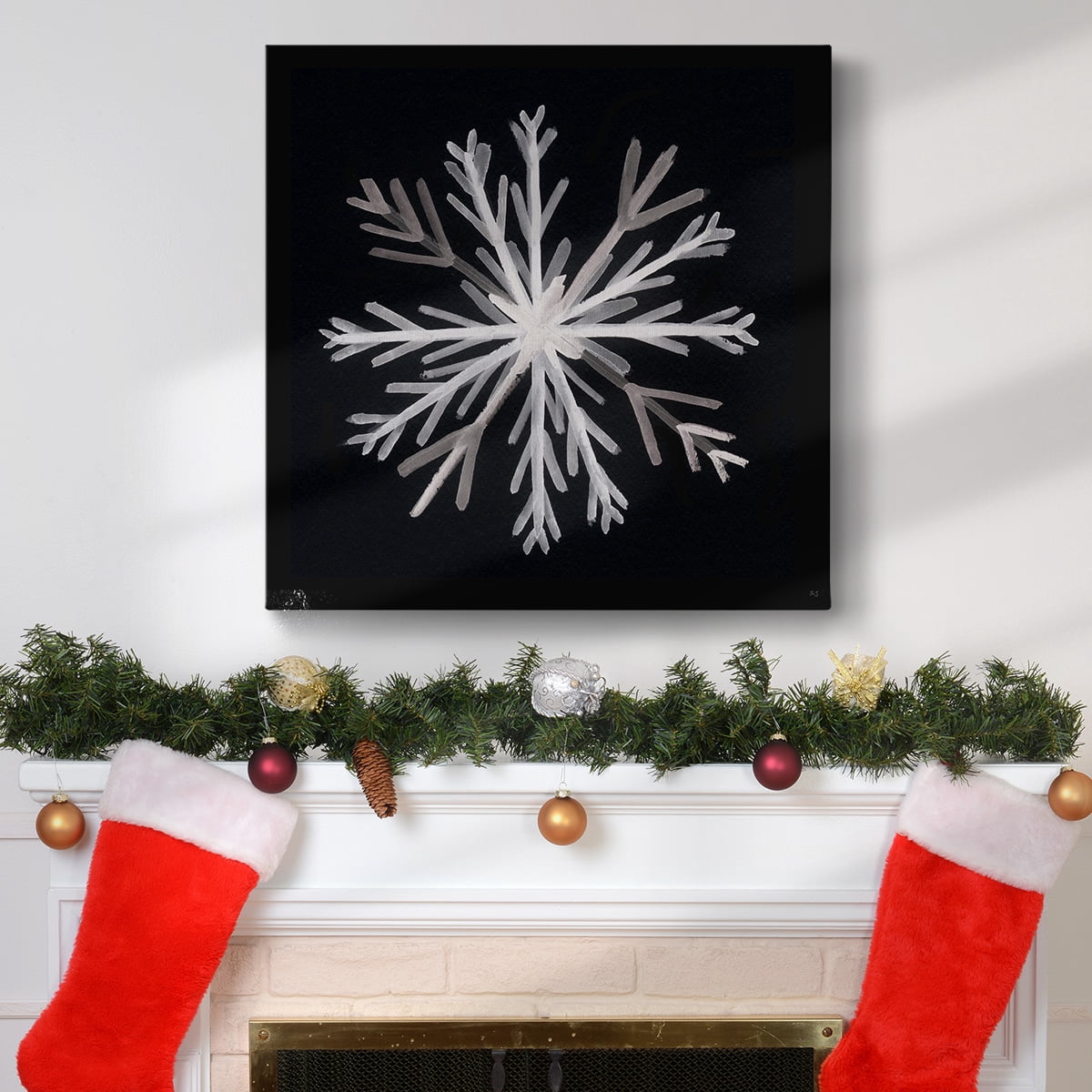 Snowflake I- Gallery Wrapped Canvas
