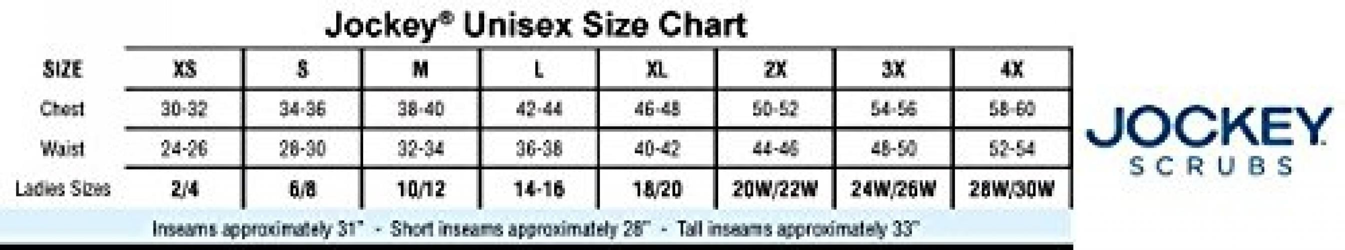 Jockey Com Size Chart