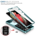 thumbnail image 4 of Allytechgroup Case for Samsung Galaxy S25 Ultra with 360° Rotatable Kickstand, [Slide Camera Cover] Shockproof Soft Bumper Rugged PC Phone Case Support Magnetic Car Mount for Women Men, Green, 4 of 11