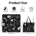 thumbnail image 2 of Black And White Ink Flower Outdoor Picnic Blanket, Foldable Waterproof Beach Mat, Portable Beach Blanket for Beach Camping, Hiking, Family Concerts, 2 of 7