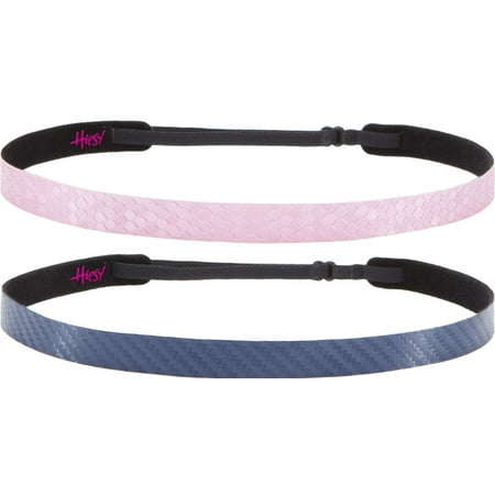 Headband Gift - Hipsy 2pk Women's Adjustable NO SLIP RUNNING Headbands Multi Gift Pack (Pink & Navy)