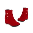 thumbnail image 5 of Tejiojio Fall Clearance Fashion All Match Mid Tube Boots Autumn And Winter Fleece Thick With Mid Heel Knight Boots, 5 of 9