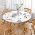 thumbnail image 3 of White Christmas Snowman Pattern Round Fitted Tablecloth with Elastic Edge,Dining Table Cover Waterproof,Outdoor Round Tablecloth for Camping,Dining,Indoor and Outdoor, 3 of 7