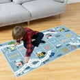 thumbnail image 5 of MENGFANMIN Hopscotch Rugs for Kids,Non Slip Blue Floor Rug Fun Educational Game for Toddlers Children,Soft Nursery Carpet for Bedroom,Preschool, 5 of 7