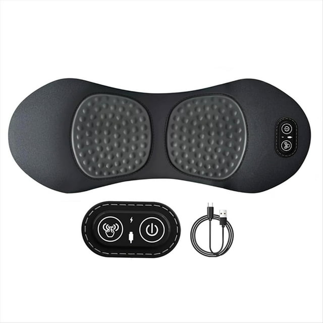 Almohada de Apoyo Lumbar Eléctrica Recargable y Actualizada, Masajeador de Espalda con , Masajeador de Espalda para Aliviar el Dolor de Tejido Profundo.