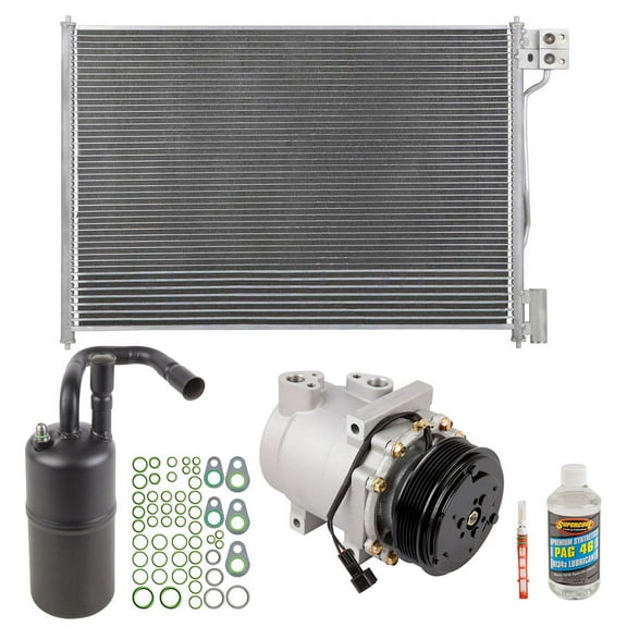 A/C Kit w/ AC Compressor Condenser Drier For Ford Crown Victoria Lincoln Town Car & Mercury Grand Marquis 2006-2011 - BuyAutoParts