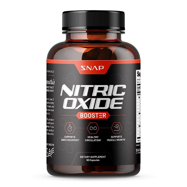 Suplemento Snap Supplements, potenciador de óxido nítrico, 90 cápsulas