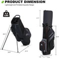 thumbnail image 6 of MAZEL 6-Way Golf Stand Bag for Men and Women, Lightweight Golf Bag with Stand,Dual Strap,Dust Cover, 6 of 6
