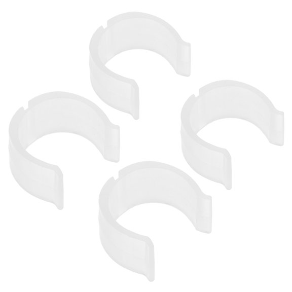 Masteelf 4-Pack Ceiling Mount Curtain Rod Brackets, Buckle Holders Fasteners for Curtain Rods, Curtain Bar Holder Set