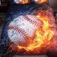 thumbnail image 4 of Deportes Béisbol Juego de Funda Nórdica Ropa de Cama Microfibra Deporte Juego de Funda Nórdica para, 4 of 9