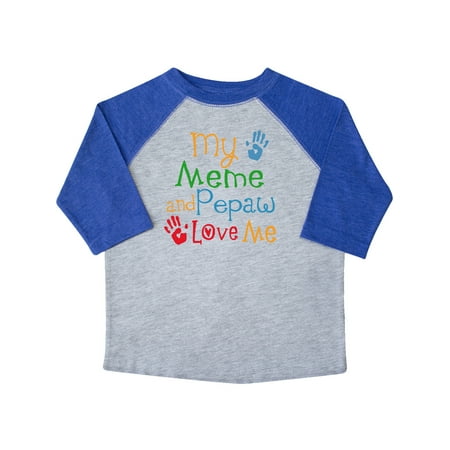 

Inktastic Meme and Pepaw Love Me Gift Toddler Boy or Toddler Girl T-Shirt