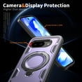 thumbnail image 5 of Dteck Magnetic for Google Pixel 9A Case with Kickstand, Shockproof TPU+PC Case Compatible with MagSafe Military Grade Ring Stand Heavy Duty Drop Rugged Cover for Google Pixel 9A,Purple, 5 of 6