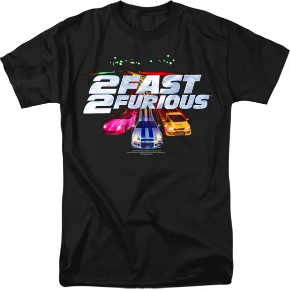 RARE 2 Fast 2 Furious Logo Licensed Adult T-Shirt