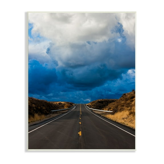 Stupell Industries Highway Road Low Hanging Clouds Rural Countryside Photograph Unframed Art Print Wall Art, Design by Steve Smith