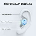 thumbnail image 6 of Wireless Bluetooth 5.0 Earbuds with 2000mAh Large Capacity Battery and LED Display, In-ear TWS Earphones with Mic for iPhone, Android, Laptop [Light Blue], 6 of 8