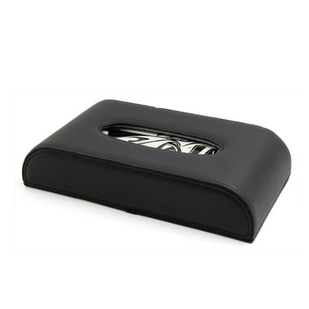 Universal Black Faux Leather Tissue Box Holder Napkin Storage Case for Car (Best Car Tissue Holder)