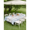 thumbnail image 4 of Outdoor Tablecloth with Umbrella Hole for Patio/Picnic/Party/Camping, Blue Plaid Farmhouse Waterproof Table Cloth Rectangle Table Cover Washable, Watercolor Cute Country Pigs Checkered (60"x 84"), 4 of 8
