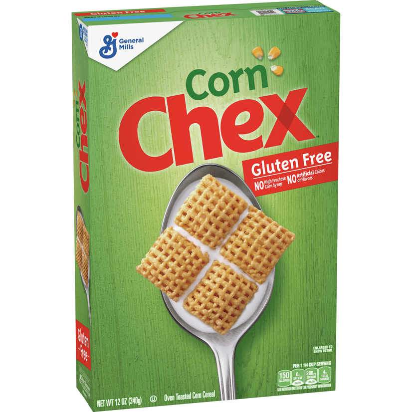 Corn Chex Breakfast Cereal, Gluten Free, 12 oz Box