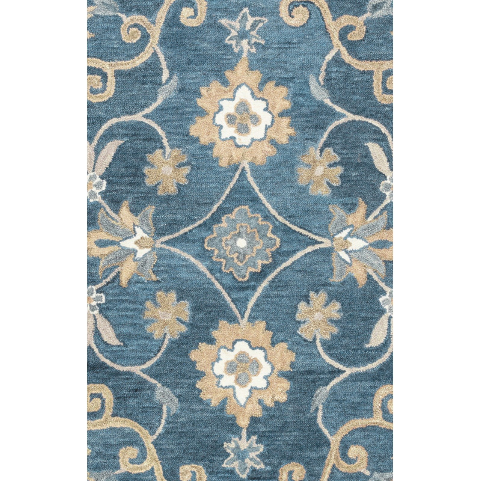 Rizzy Rugs Leone Area Rug LO9985 Blue Vines Scrolls 9' x 12' Rectangle