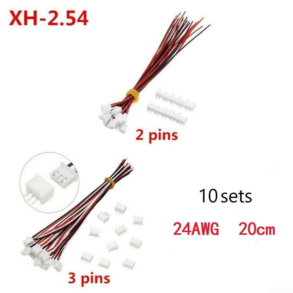 10Pairs DIY JST DS LOSI 2.0MM 2 Pin Connector Plug Male Female With Wire 150MM