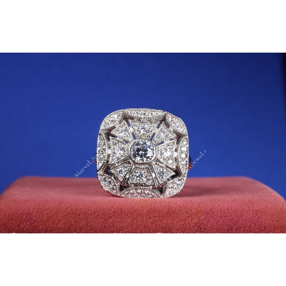 2.0 Carat Round Diamond Ring Engagement Wedding Women Gift 925 Sterling Silver