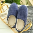thumbnail image 5 of FRSASU Slippers Couple Women Men Plush Warm Slippers Home Shoes and Winter Indoor Soft Soled Slipper Navy 5.5(36-37), 5 of 8