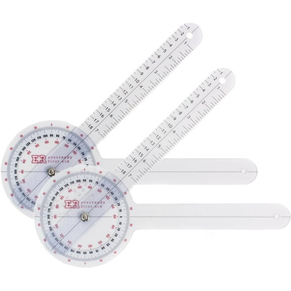 Ever Ready First Aid Plastic 12” Goniometer 360 Degree ISOM