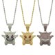 thumbnail image 1 of 3 piezas de diferentes colores diamantes hip-hop artículos colgante estéreo pet pixies collar hip-hop accesorios JM, 1 of 5