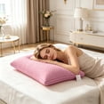 thumbnail image 4 of Tarmeek PP Cotton Pillow Insert, Quilted Stitch Bed Pillow for Sleeping, 650g Low Loft Soft Pink Pillow for Back/Stomach/Side Sleepers, Standard Size, 4 of 6