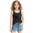 thumbnail image 5 of BLTIBY 2025 Girls Boys Tank Top Summer Sleeveless Funny T Shirt for Teen Infant Toddler Printed Round Neck Fashion Casual Tee Blouse Black 10-11 Years, 5 of 6