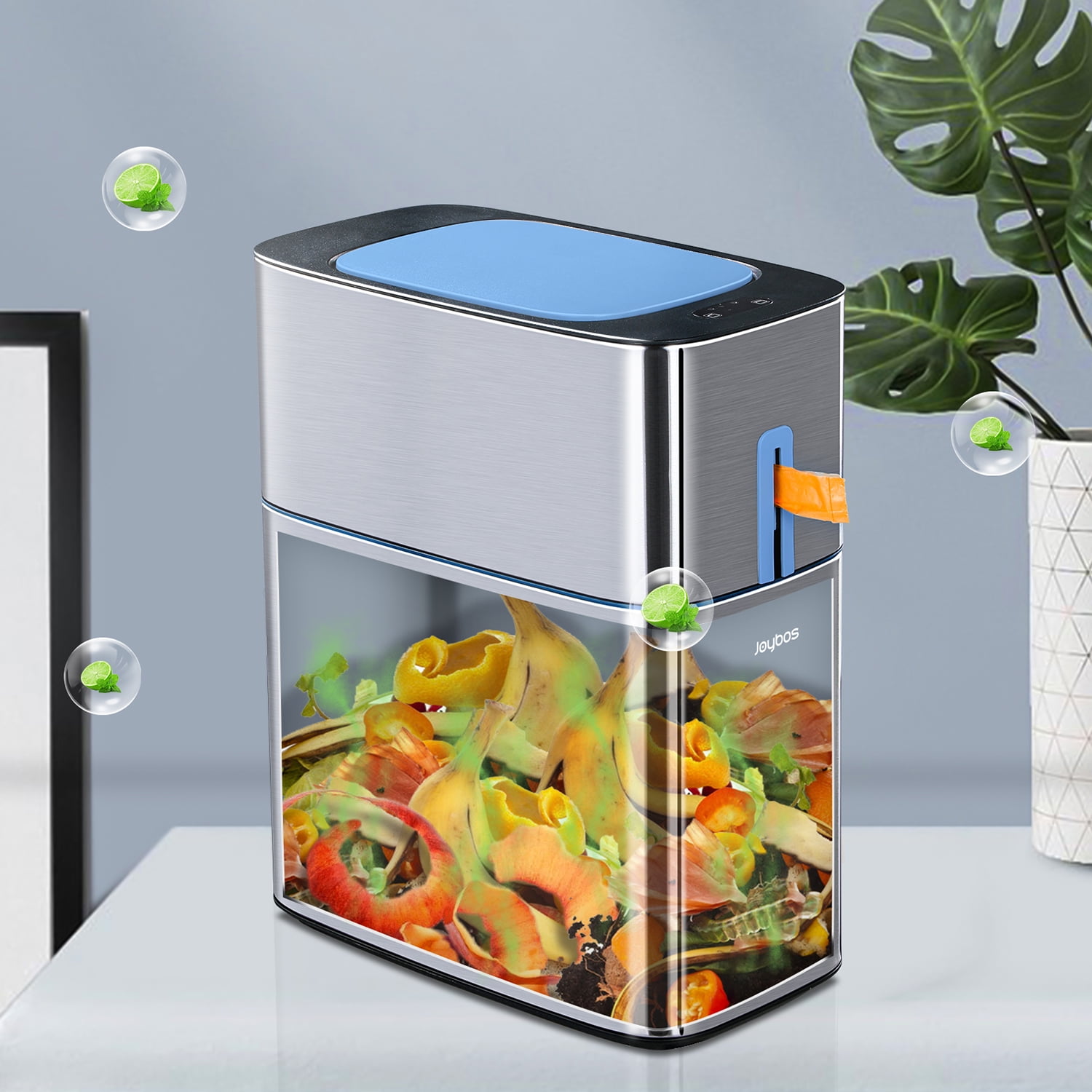 Joybos Motion Sensor Bathroom Trash Cans | 4 Gallon Stainless Steel Automatic Privacy Garbage Can with Lid | Smart Dogproof Trash Bin for Bedroom,Office,Toilet,RV