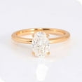 thumbnail image 4 of solitaire jewels 2.5CT Oval Moissanite Solitaire Engagement Ring For Women, 14K Rose Gold, 4 of 6