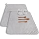 thumbnail image 1 of Paquete de 2 alfombrillas de microfibra para secar platos, absorbentes de 61 x 43 cm, para encimeras de cocina, fregaderos y escurridores (gris)., 1 of 5
