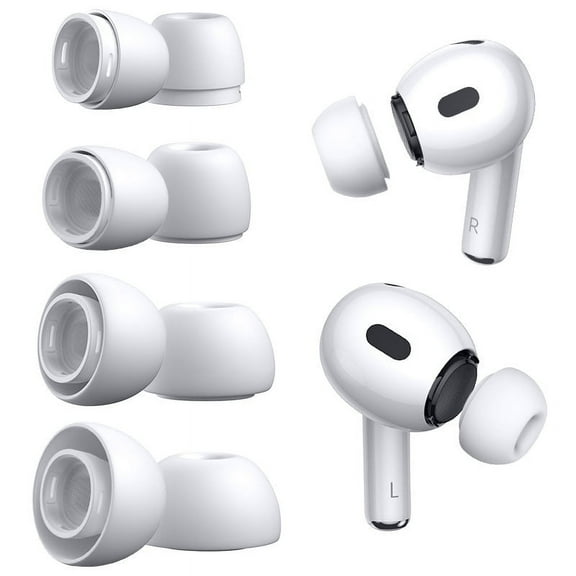 AirPods Pro and AirPods Pro 2nd Generation Replacement Silicone Rubber Ear Tips - 4 Pairs