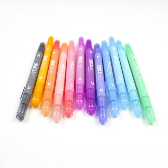 Tombow TwinTone Pastel 6-Pack Marker Set 61528