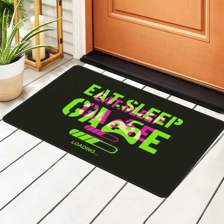 Game Players Game Slogan Rugs Doormat, Non-Slip Machine Washable Carpets  Floor Door Mat , 36 x 24 