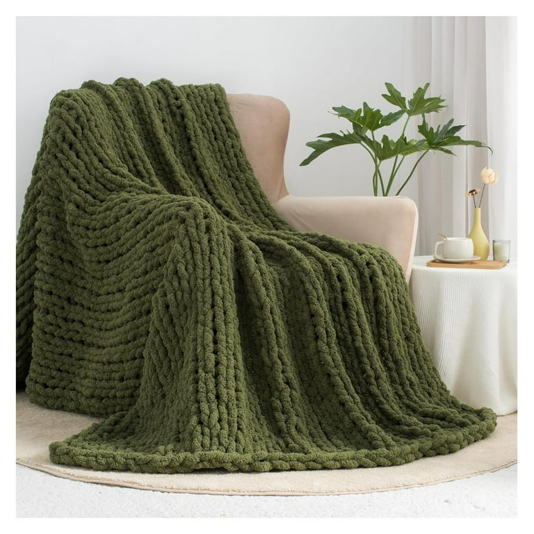 Chunky Knit Throw Blanket 60