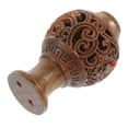 thumbnail image 3 of Flower Key Chain Wood Carved Vase Shape Sachet Hollow Design Home Decoration Brown 3.70X3.00X3.00CM Aroma Storage 1Pack, 3 of 4
