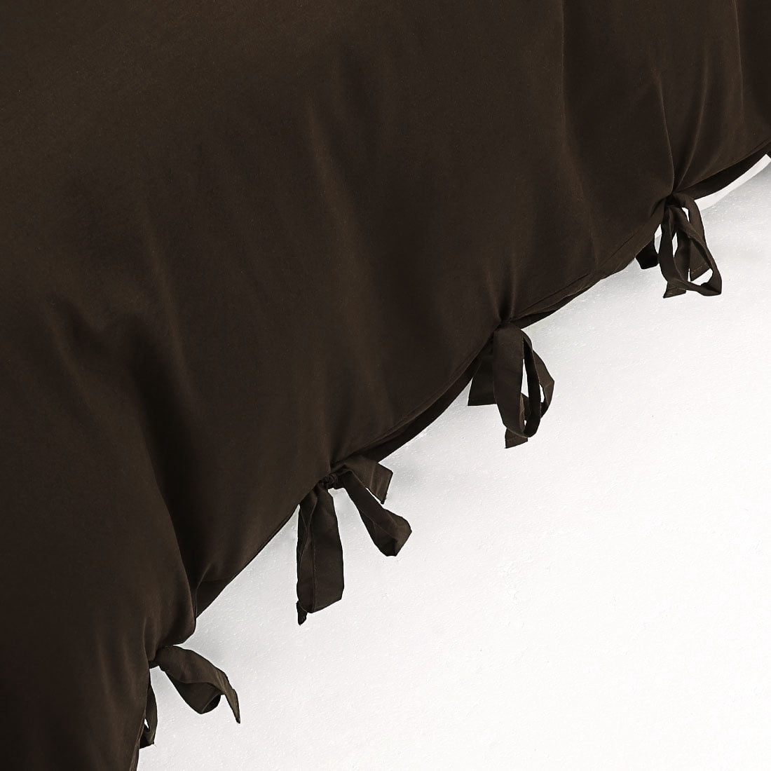 REGALWOVEN 3 Piece Bow Tie Duvet Cover Bedding Set with 2 Pillowcases Twin Dark Brown