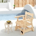 thumbnail image 5 of Costway 2 PCS Patio Outdoor Wood Slat Rocking Chair Porch Rocker Curved Seat 330 Lbs, 5 of 9