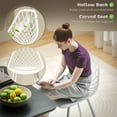 thumbnail image 4 of HOMCOM Plastic Dining Chairs Set of 4 Kitchen Chairs with Hollow Back White, 4 of 10