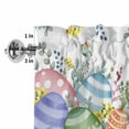 thumbnail image 2 of Valances for Windows Easter Egg Cute Bunny Eucalyptus Rod Pocket Short Curtain for Bathroom Living Room Bedroom Country Wildflower Butterfly 1 Panel 42x12in, 2 of 9