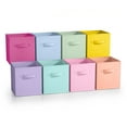 thumbnail image 1 of Sorbus Fabric Storage Bins 11" Foldable Cubes Multicolored With Handles For Pantry, Cubbies, Toy And Closet Organization- 8Pk, 1 of 7