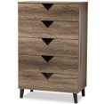 thumbnail image 1 of Bowery Hill 5 Drawer Contemporary Chest in Light Brown, 1 of 10