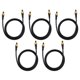 thumbnail image 1 of Juego de 5 cables de audio de fibra óptica con puerto cuadrado SPDIF Toslink de 1 m/3,3 pies para conexión de TV y altavoces, 1 of 8